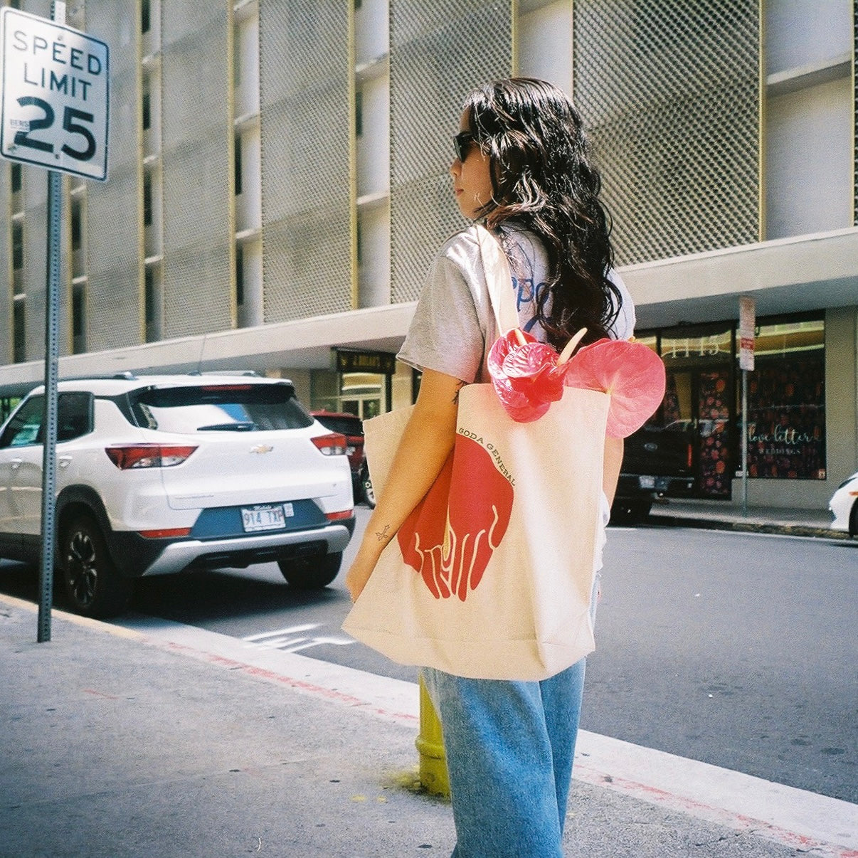 Anthurium Canvas Tote