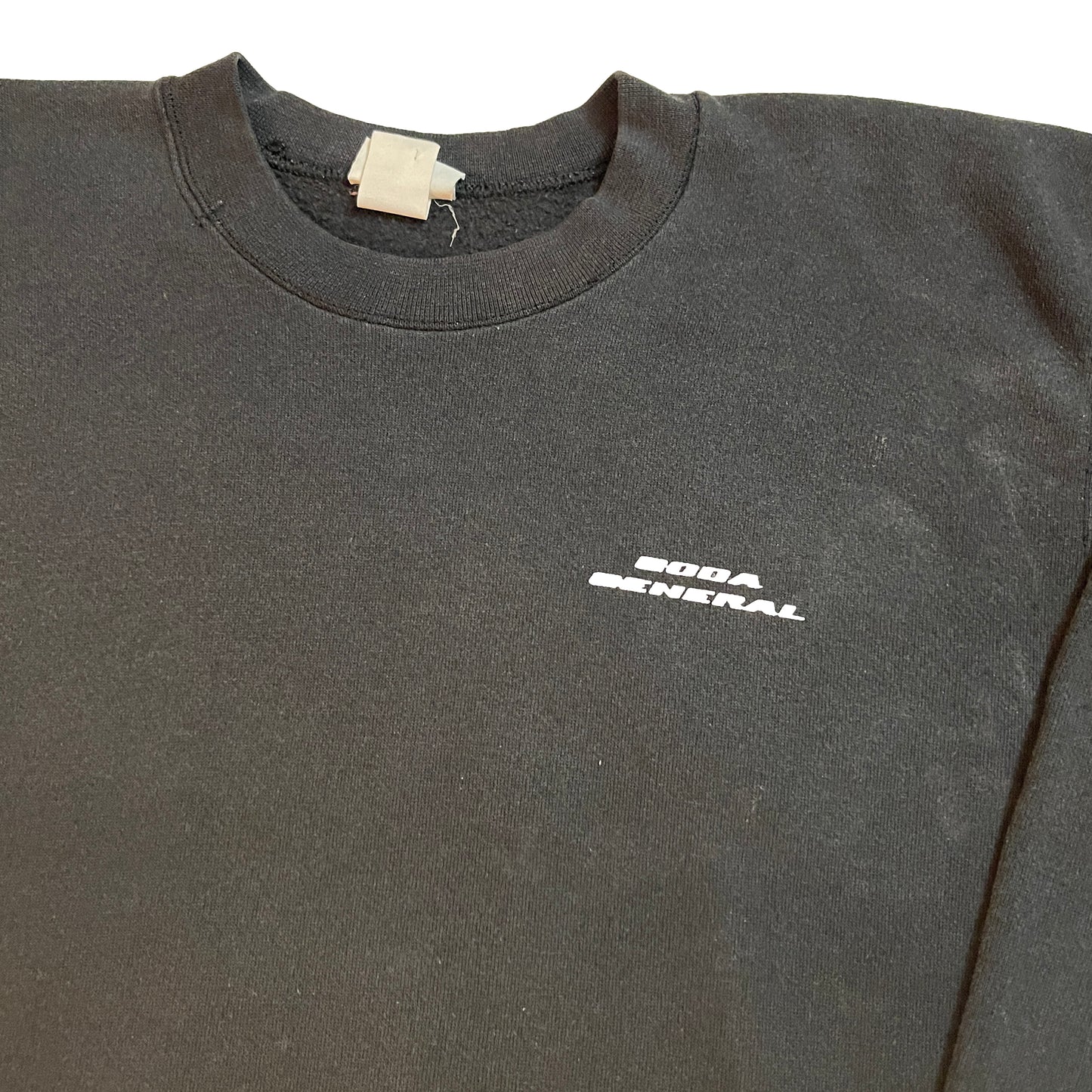 Vintage 90s Faded Black Surf Logo Crewneck sz M