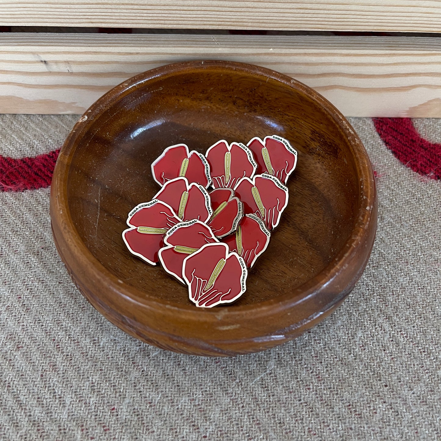 Anthurium Open Hands Enamel Pin