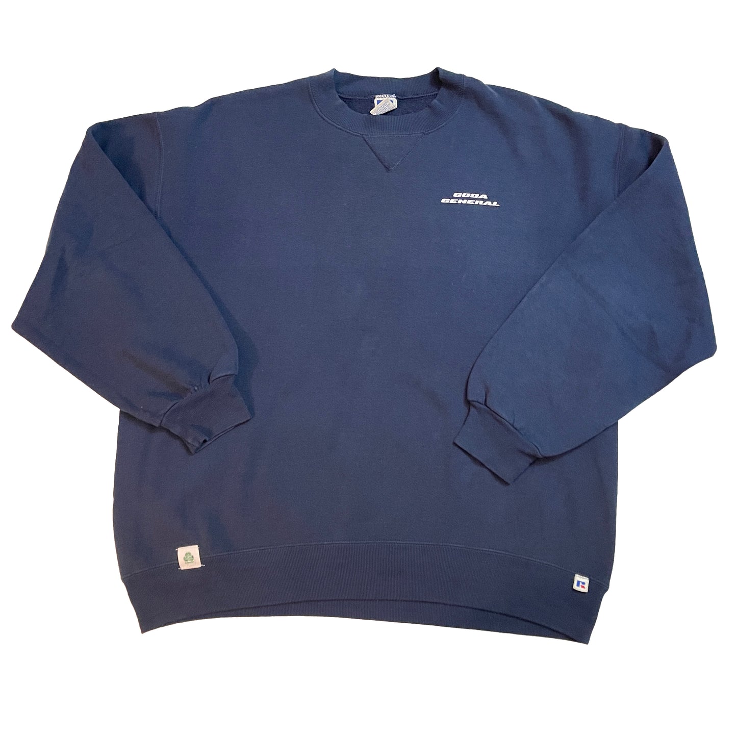 Vintage 90s Navy Russell Surf Logo Crewneck sz XL
